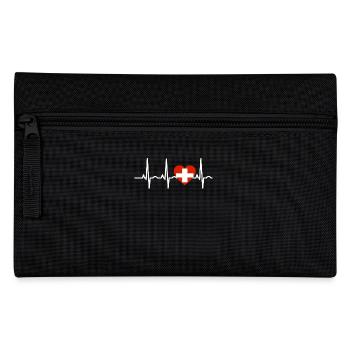 I LOVE ekg heartbeat SUISSE Switzerland - Trousse - noir - Devant
