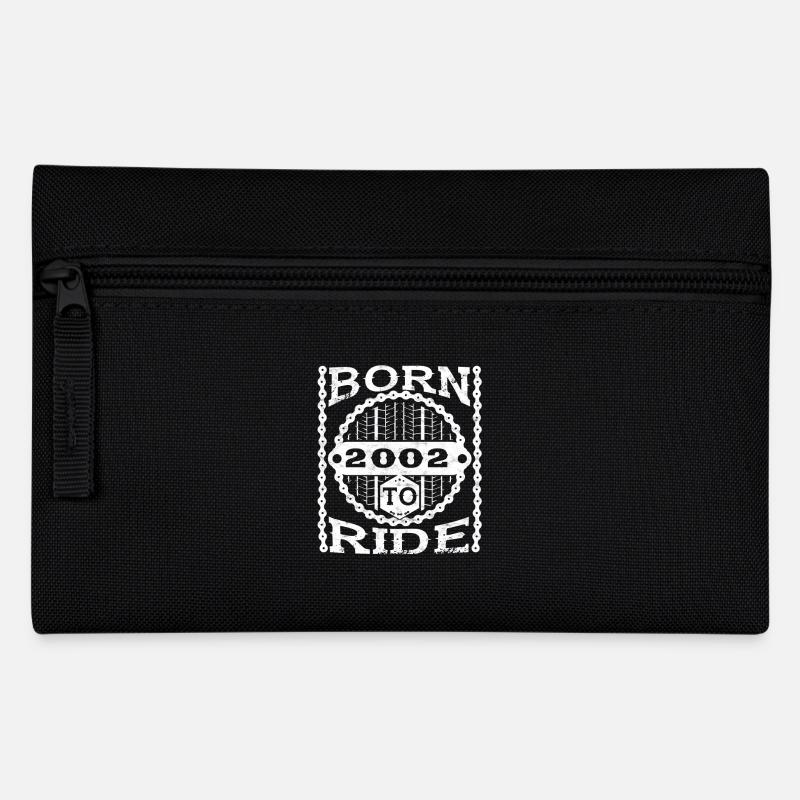 born ride geburtstag biker geschenk fahrrad 2002 - Federtasche - Schwarz