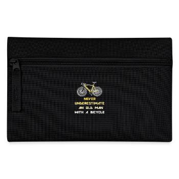 Cycling - Never underestimate an old man with a - Pencil Case - black - Front