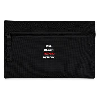 eat sleep repeat TECHNO - Federtasche - Schwarz - Vorne