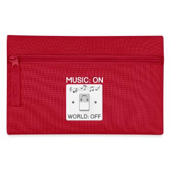 Music ON World OFF - Pencil Case - red - Front