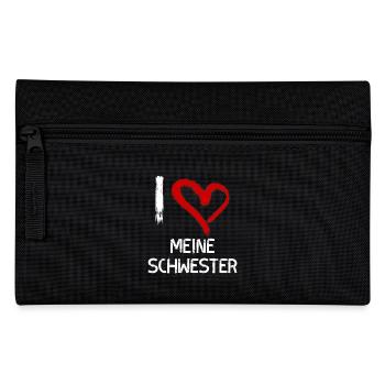 Ich liebe meine Schwester - Federtasche - Schwarz - Vorne
