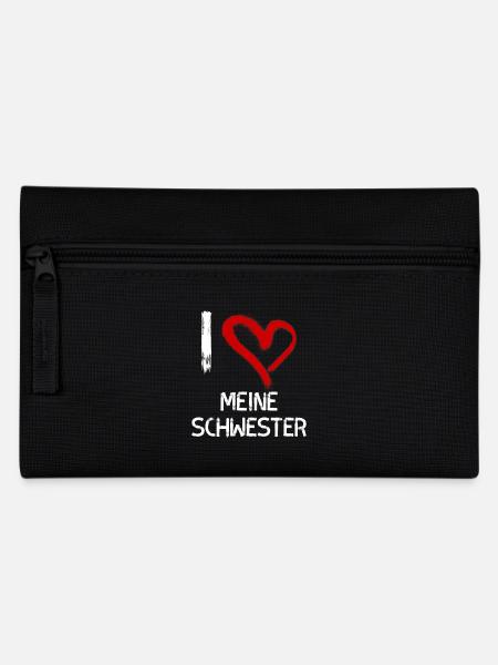 Ich liebe meine Schwester - Federtasche - Schwarz