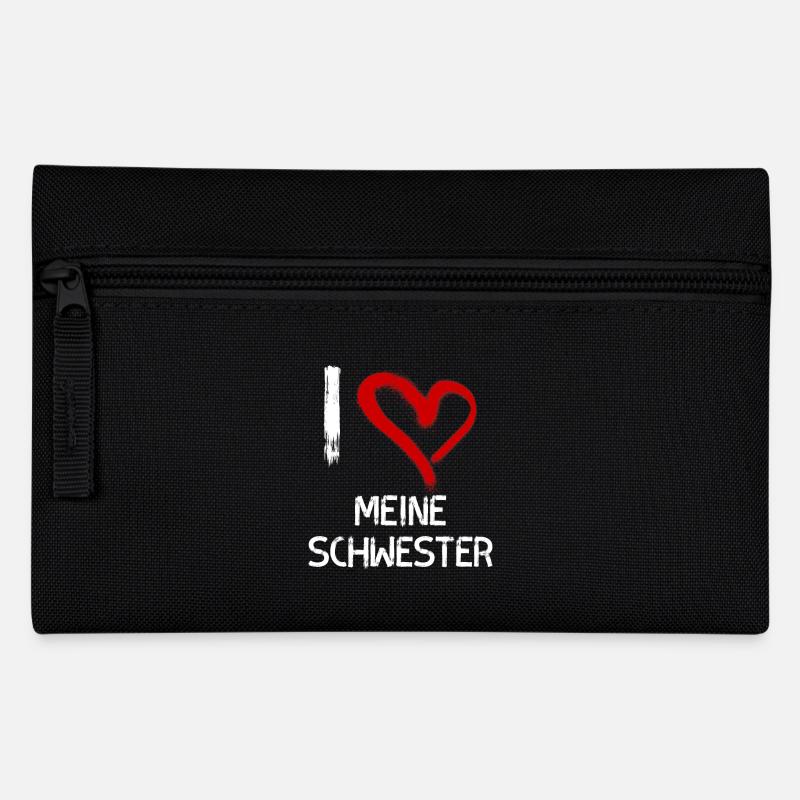 Ich liebe meine Schwester - Federtasche - Schwarz