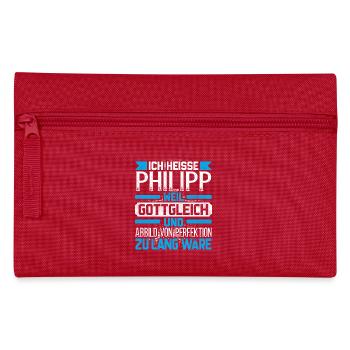 PHILIPP - Gottgleich Geschenk - Federtasche - Rot - Vorne