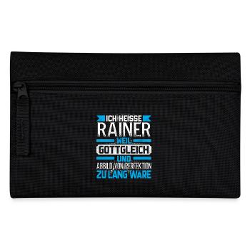 RAINER - Gottgleich Geschenk - Federtasche - Schwarz - Vorne