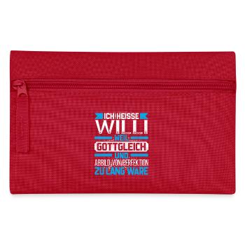 WILLI - Gottgleich - Federtasche - Rot - Vorne