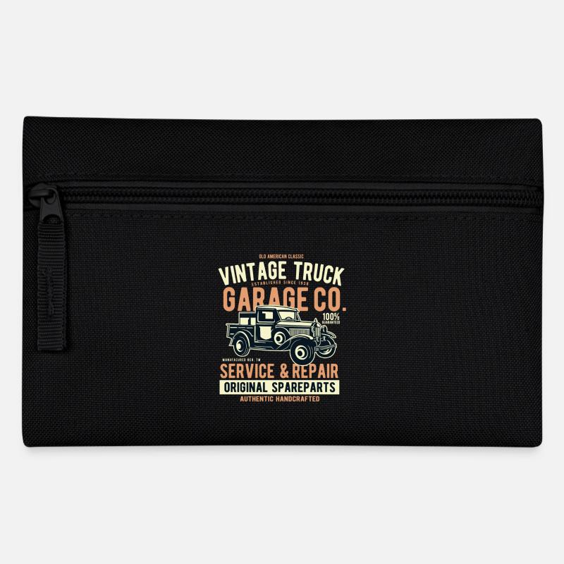 Vintage Truck - Pencil Case - black