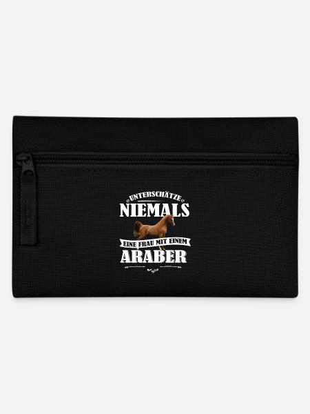 Araber Pferde Shirt-UNF - Federtasche - Schwarz