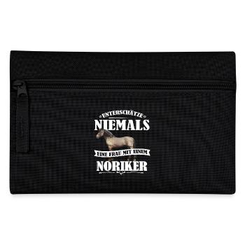 Noriker Pferde Shirt-UNF - Federtasche - Schwarz - Vorne