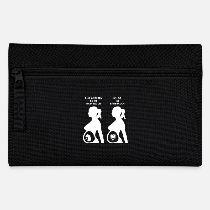 GESCHENK BABYBAUCH GEBOREN ALBANIEN - Federtasche - Schwarz