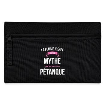 Pétanque idéale mythe cadeau noël - Trousse - noir - Devant