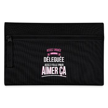 Déleguée douée folle cadeau femme - Trousse - noir - Devant