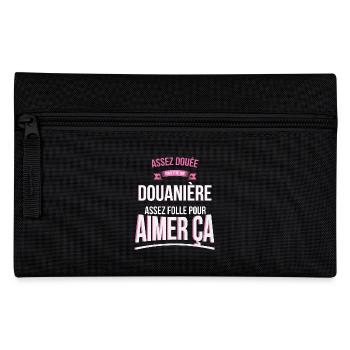 Douanière douée folle cadeau femme - Trousse - noir - Devant