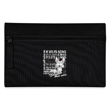Je Suis Berger Blanc Suisse - blancFR - Trousse - noir - Devant
