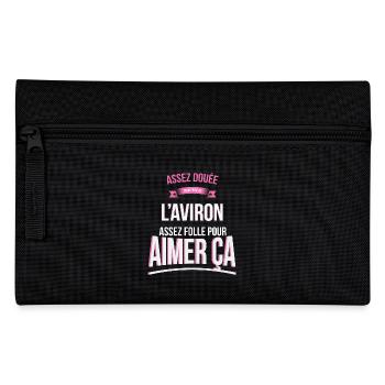 L'Aviron douée folle cadeau femme - Trousse - noir - Devant