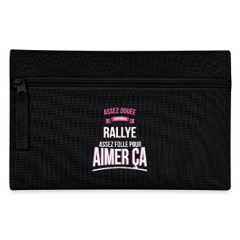Rallye douée folle cadeau femme - Trousse - noir - Devant
