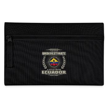 Never Underestimate Man ECUADOR png - Federtasche - Schwarz - Vorne
