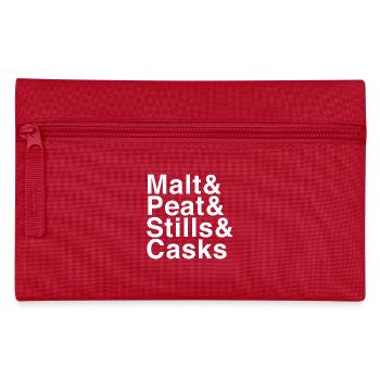 Malt & Peat & Stills & Casks - Pencil Case - red - Front