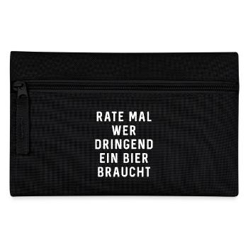 AD dringend Bier - Geburtstags Geschenk - - Federtasche - Schwarz - Vorne