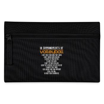Volleyball - Volleyballspieler - Geschenk - Federtasche - Schwarz - Vorne