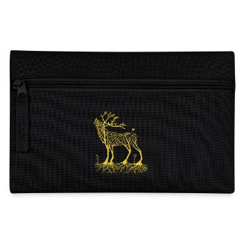 Forest deer in yellow - Pencil Case - black - Front