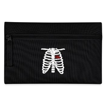 Herz Skelett heart love krankenwagen ambulanz png - Federtasche - Schwarz - Vorne