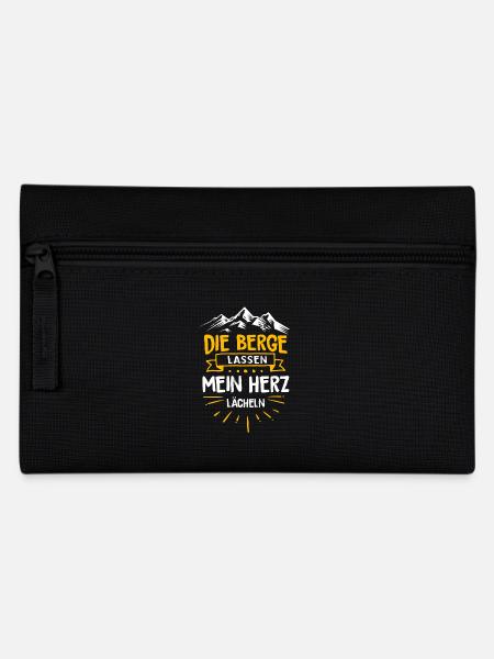 Berge Shirt · Berg · Wandern · Mein Herz lächelt - Federtasche - Schwarz
