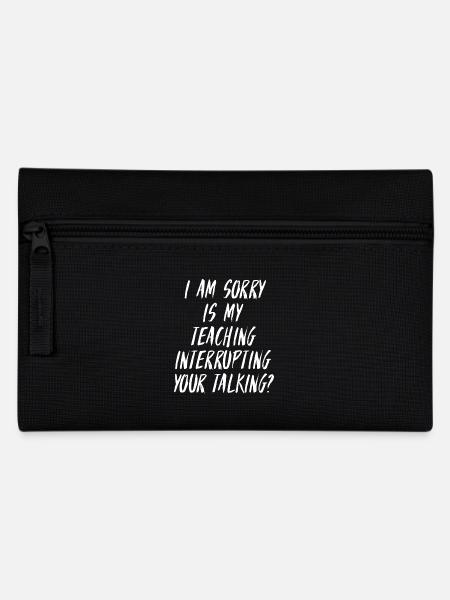 Ein Premium Lehrer T-Shirt - Federtasche - Schwarz