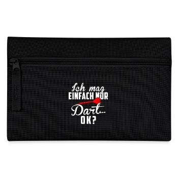 Dart Shirt · Darts · Darten · Ich mag einfach Dart - Federtasche - Schwarz - Vorne