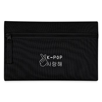 k-pop i love kpop korean - Pencil Case - black - Front
