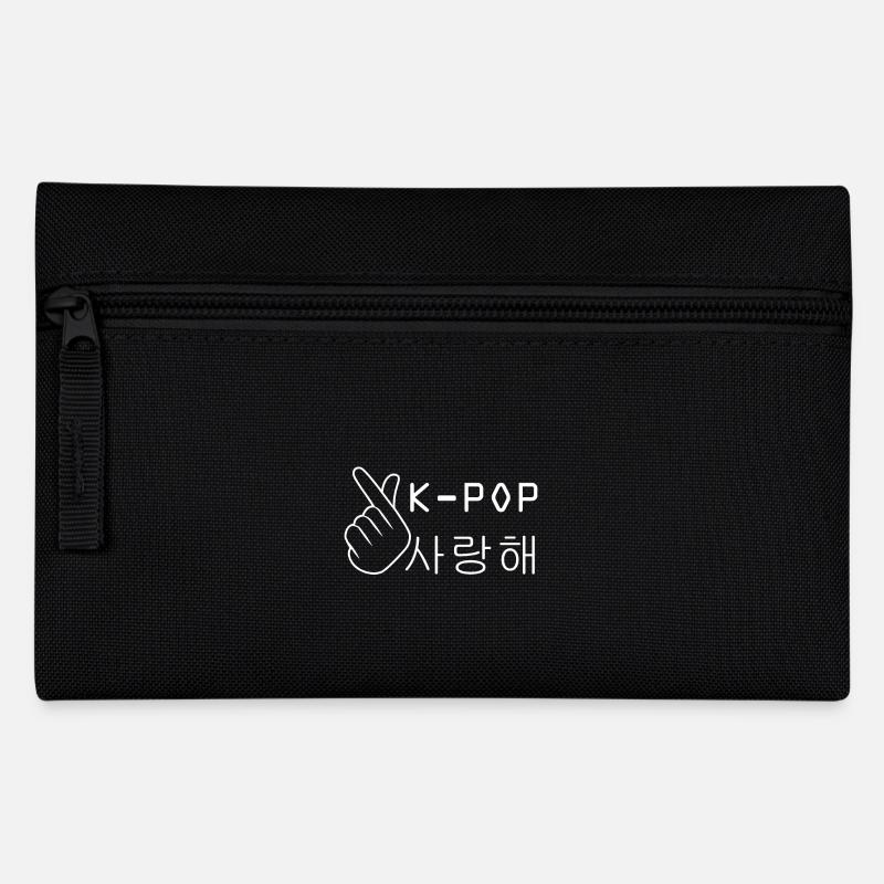 k-pop j'aime kpop coréen - Trousse - noir