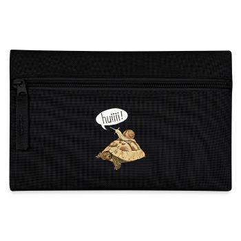 Snail in speed rush - turtle - Pencil Case - black - Front