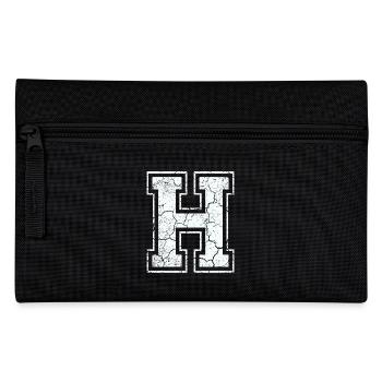 Letter H in white in the used look - Pencil Case - black - Front