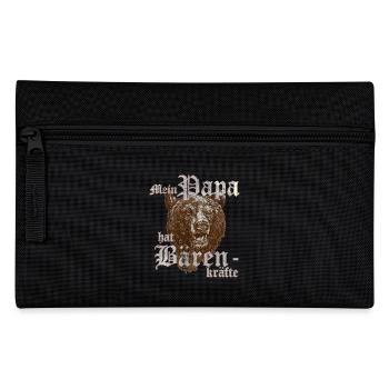 mein papa bärenkräfte vintage - Federtasche - Schwarz - Vorne