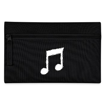 Music note music design singer - Pencil Case - black - Front