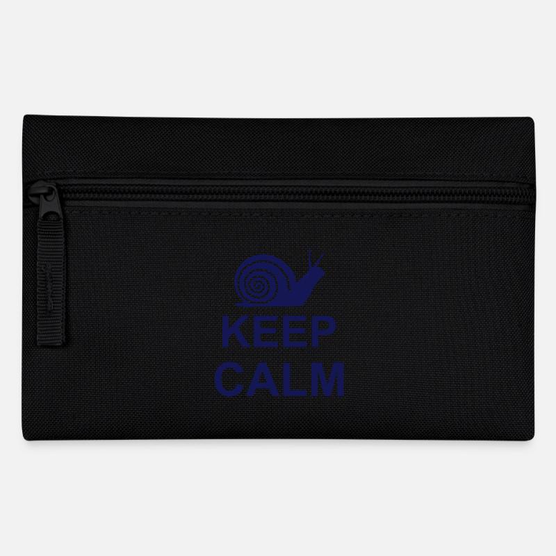 keep calm snail kg10 - Pencil Case - black