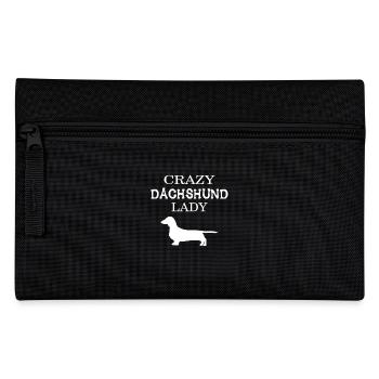 Dachshund - Crazy Dachshund Lady - Pencil Case - black - Front