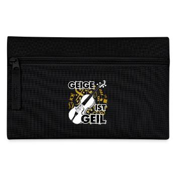 Geige ist geil - Federtasche - Schwarz - Vorne