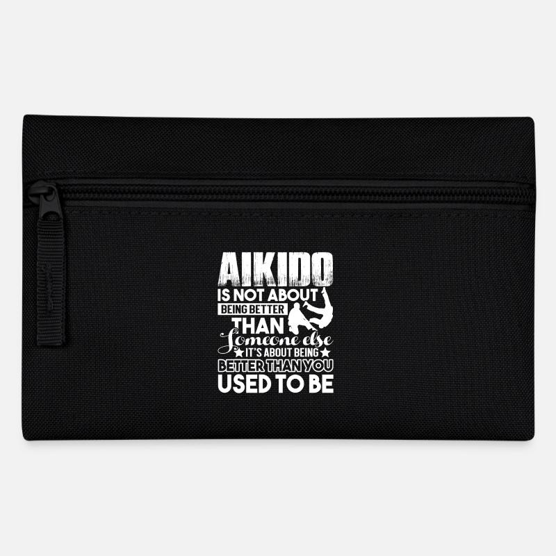 Aikido ist besser Aikido - Federtasche - Schwarz