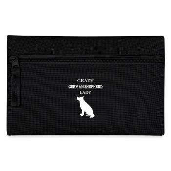 Crazy German Shepherd lady - Pencil Case - black - Front