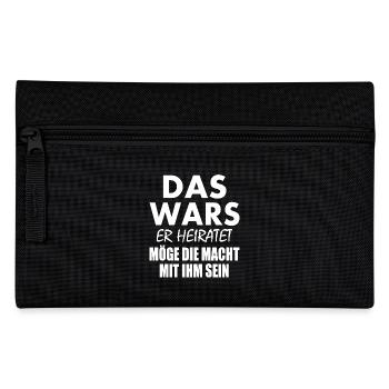 Das wars er heiratet - Federtasche - Schwarz - Vorne