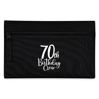 70th Birthday Crew B-day Party Squad 70 Years Old - Pencil Case - black - Front