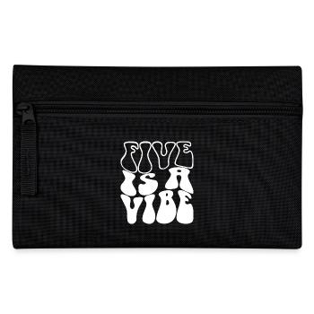Five Is A Vibe, 5 Jahre alt, Kinder zum 5. Geburtstag - Federtasche - Schwarz - Vorne