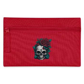 Crâne avec des roses - Trousse - rouge - Devant