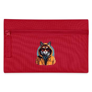 Style de rue lynx | Amoureux du lynx - Trousse - rouge - Devant