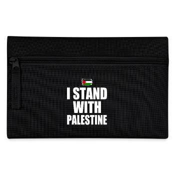 I Stand with palestine - Pencil Case - black - Front