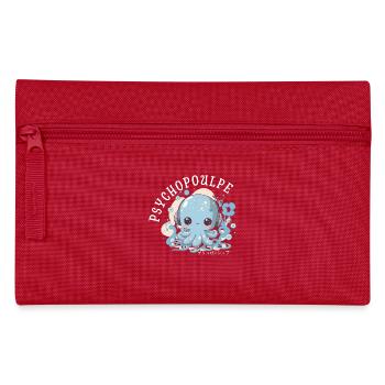 Kawaii Blue DJ Octopus - Federtasche - Rot - Vorne