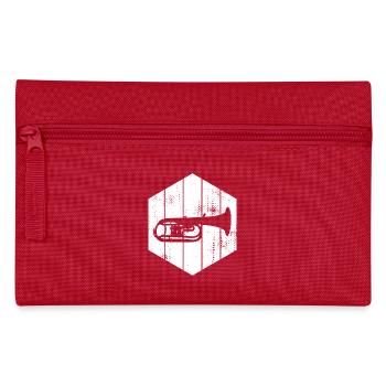 Trompete Zeichnung - Federtasche - Rot - Vorne