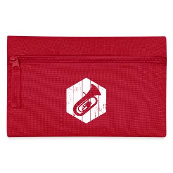 Tuba Drawing - Pencil Case - red - Front